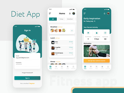 Diet App design branding design icon illustration modern logo typography ui ui design ux vector