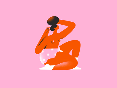 Be your Best version - 36 days of type 2d 36days 36daysoftype character design girl illustration nude procreate