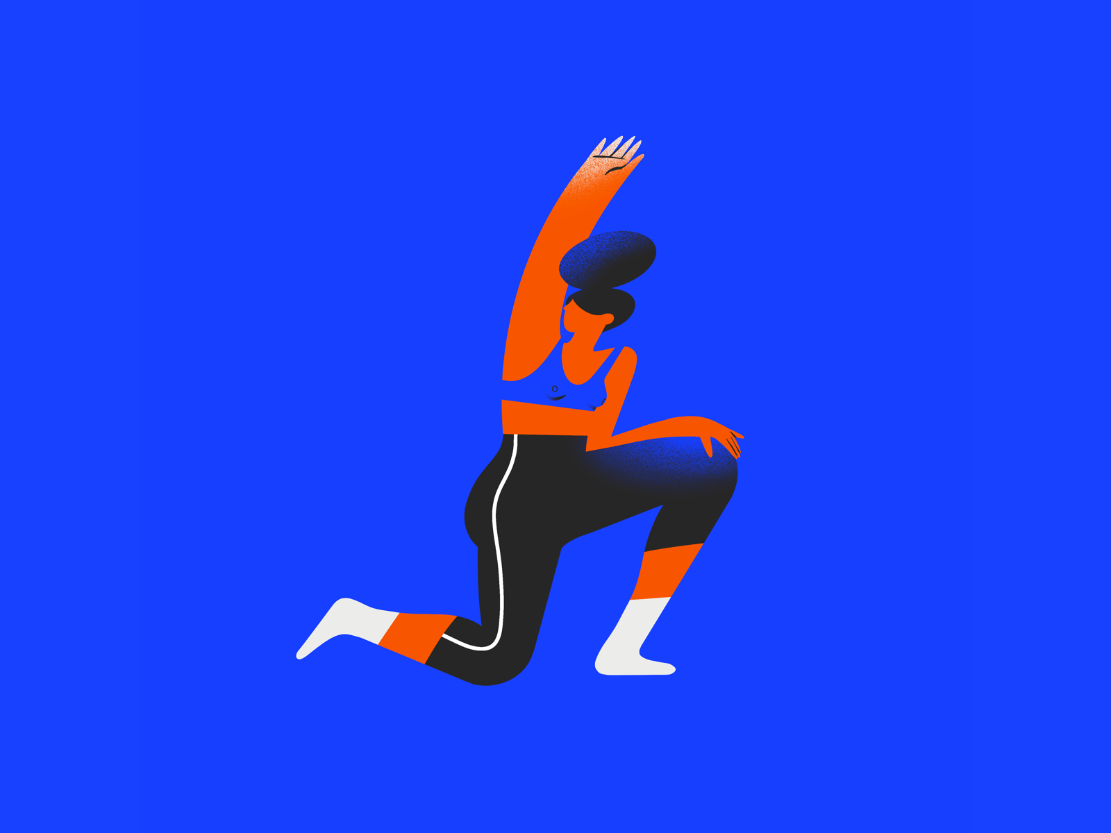 H - 36 days of type 2d 36dayoftype 36days character design fitness girl illustration procreate stretching typogaphy woman workout yoga
