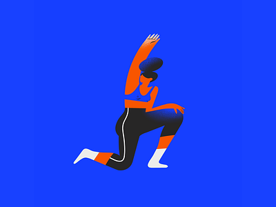 H - 36 days of type 2d 36dayoftype 36days character design fitness girl illustration procreate stretching typogaphy woman workout yoga