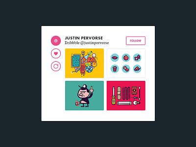 Social Card - Dribbble