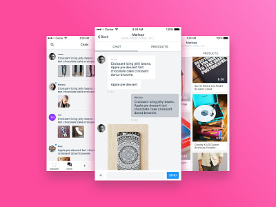 WRBN - Chat List, Dialogue & Product app chat ios products retail ui