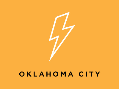 Oklahoma City basketball icon logo nba thunder