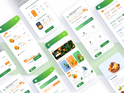 Harvest - Fruits & Vegetables delivery App delivery app design graphic design mobile mobile app ui ui design uiux