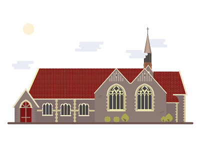 Church in London architecture building church design graphic illustration illustrator london shot vintage