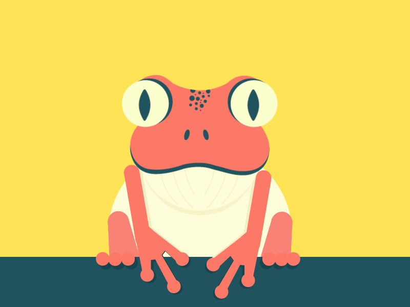 Hungry frog after effects animation color eyes flat fly follow frog grafic design hungry illustrator vector