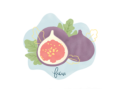 Fruit ☺️👌🏻 art colors eat fruit illustration leaves painting procreate shadow typography