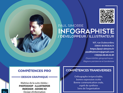 CV InDesign cv graphic design graphic designer graphist indesign resume