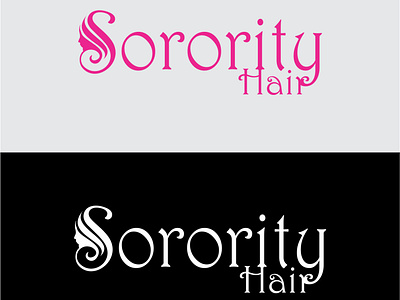 Sorority hair - logo project branding design graphic design hair illustration logo typography