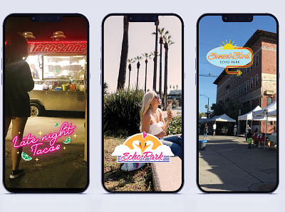 Echo Park Geofilters design geofilter graphic design illustration typography