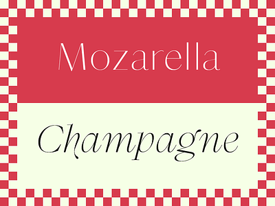 Mozzarella Champagne type design typedesign typeface designer typography