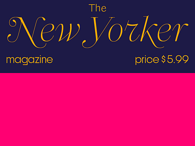 The New Yorker [Fake] type design typedesign typeface designer typography
