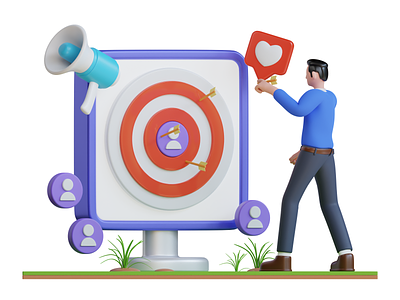 Target Audience 3D Illustration