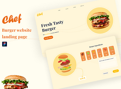 Burger landing page burger delivery fast food figma food landing page ui ui design uiux web web design