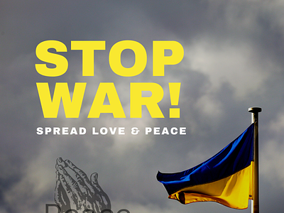 Ukraine branding love peace people stop the war ukraine