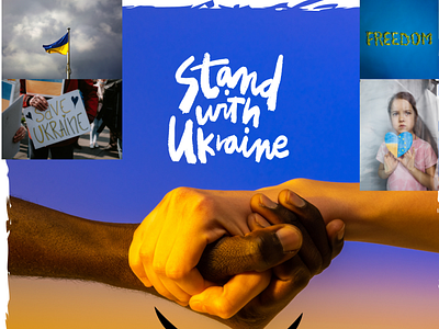 Stand with Ukraine branding graphic design logo love motion graphics people ukraine