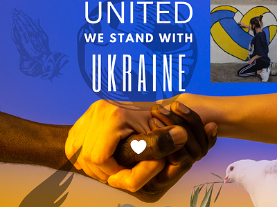 United we stand with Ukraine animation branding design graphic design love peace ukraine war