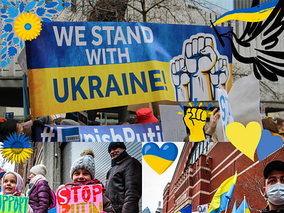 We Stand with Ukraine animation branding graphic design motion graphics ukraine