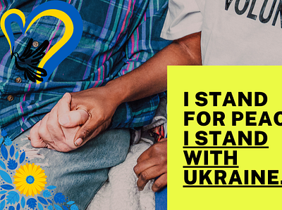 We stand with Ukraine design illustration love peace ukraine war