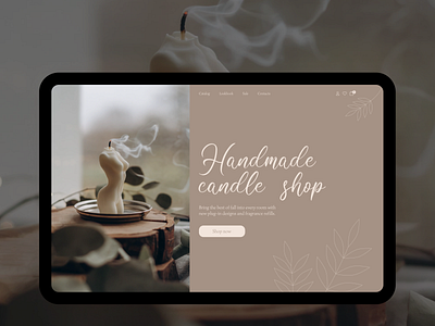 First screen | Candle shop