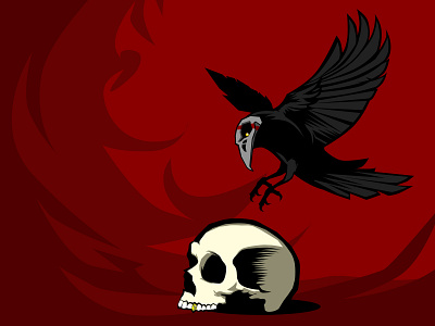 SKULL CROW COMPOSITION