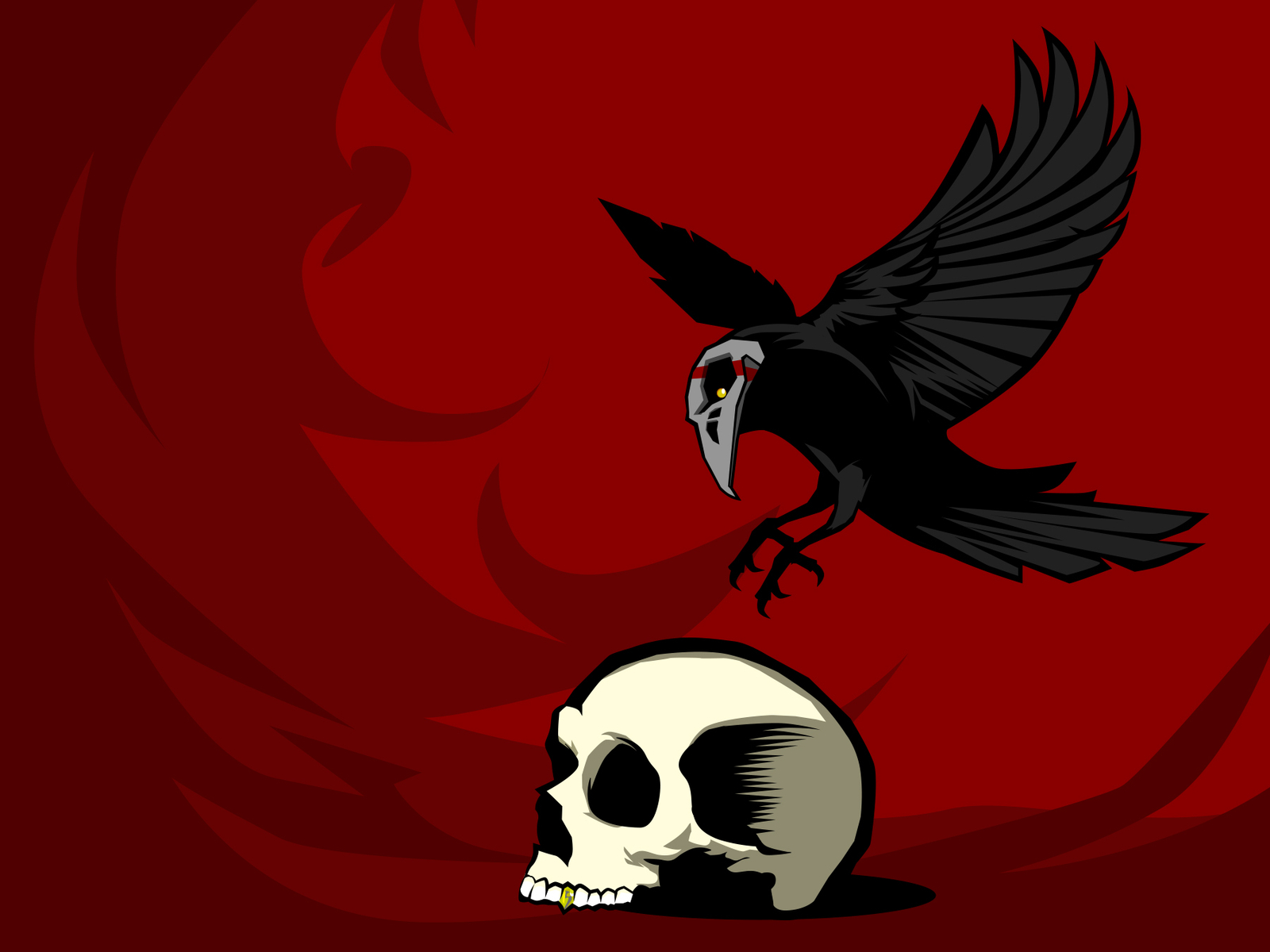 Skull Crow Composition By Nathan Cavitt On Dribbble