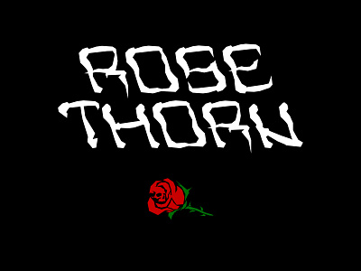 RoseThorn Font font font design illustrator lettering rose skull thorn type type art typeface vector vector art