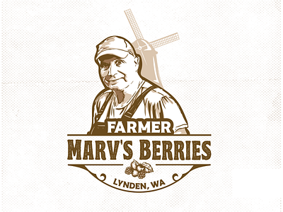 Berry Production Portrait Logo Design