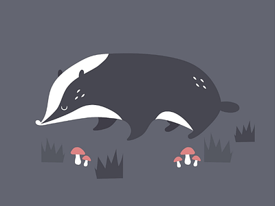 Badger graphic illustration illustrator