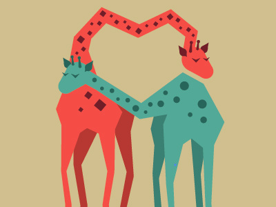 Giraffe Love giraffe illustration