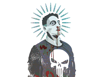 The Punisher blood bullet castle frank grunge marvel punisher skull