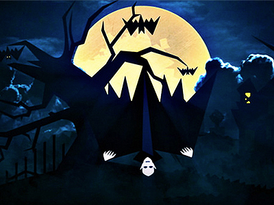 Night Horrors bat dead demon grave halloween haunted horror house moon night tree vampire