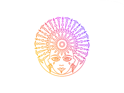 Sun crown earrings face fluorescent headpiece jewelry neon sun woman