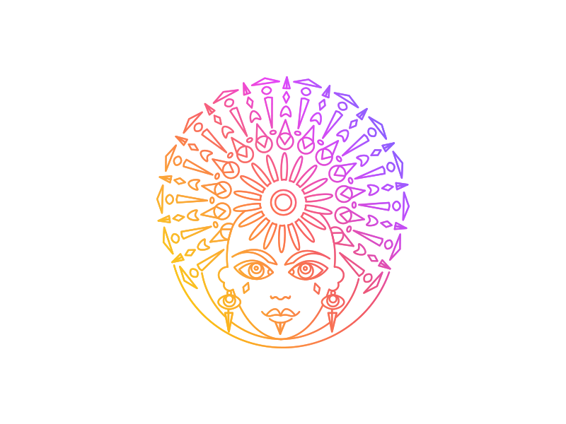 Sun fluorescent neon jewelry earrings crown headpiece face woman sun