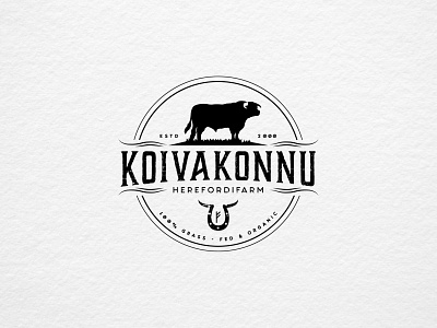 Koivakonnu Farm Logo branding cattle cattle logo circular design circular logo design emblem design emblem logo farm farm emblem farm logo farm scenery graphic design illustration logo ui