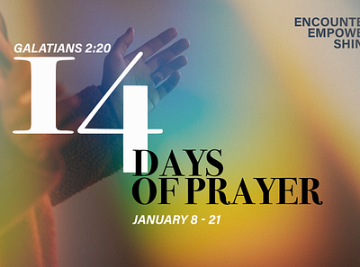 14 Days of Prayer design graphic design nonprofit stage design