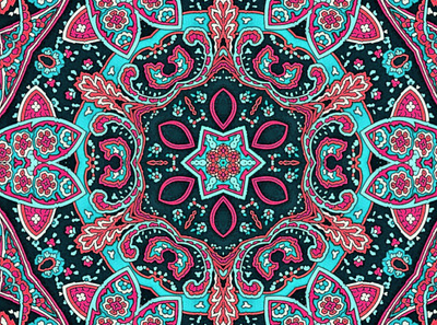 Enlightenment Of The Mind Pattern a league of their own aesthetic astral bright colourful cute design enlightened enlightenment floral flower hypnosis hypnotizing illustration mind nature pattern pretty trending trendy