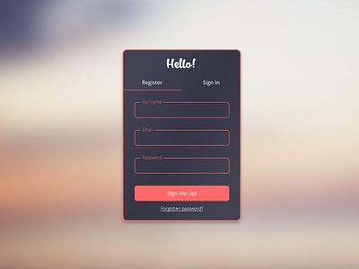 Daily UI #001 - Sign In Form 001 login pop up register sign in ui user interface