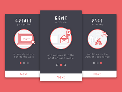 Onboarding Cards for Tracking App