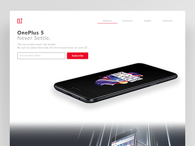 Daily UI #003 OnePlus Landing Page