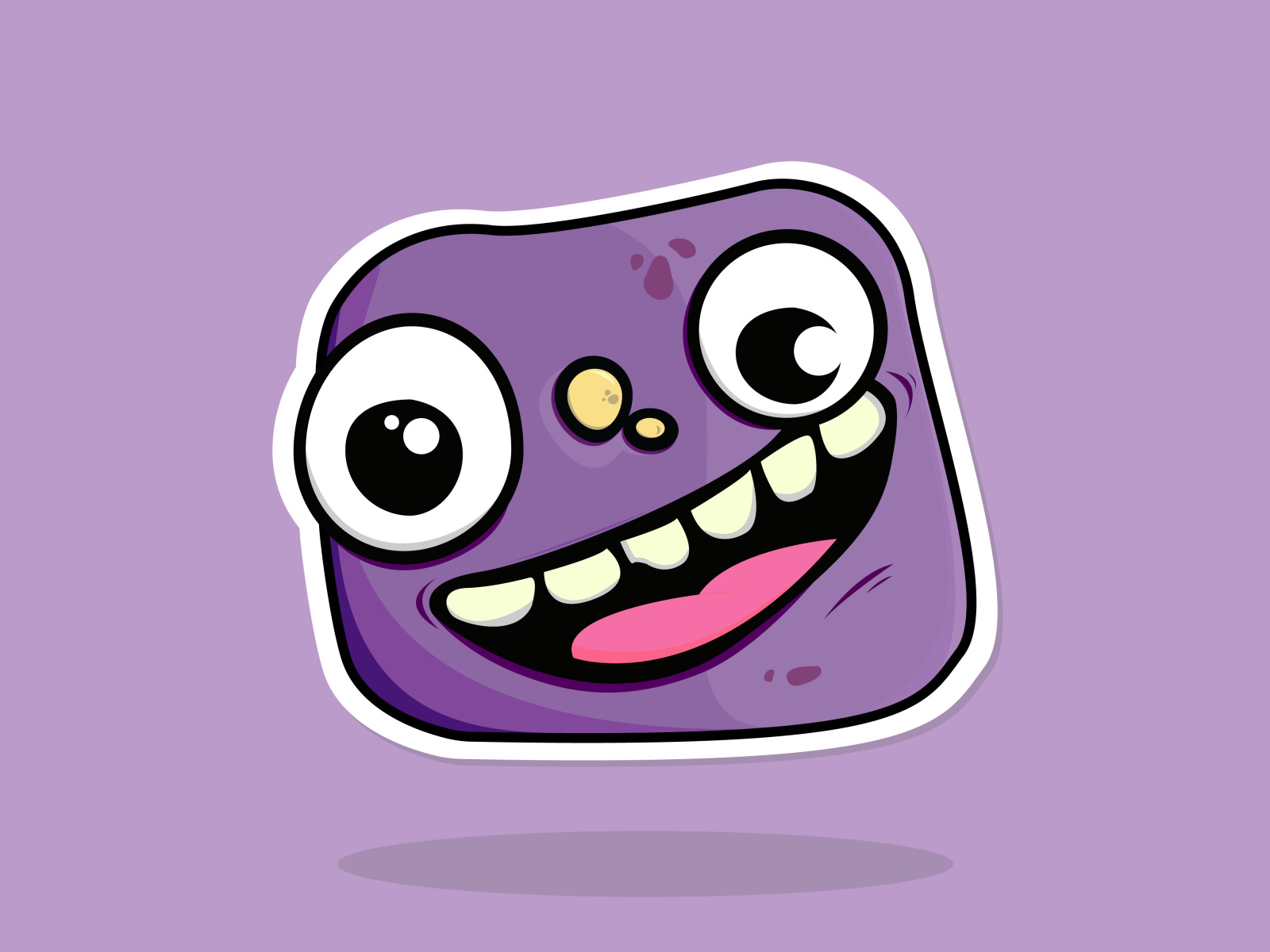 Purple Funny Monster Doodle by HEDIOKO on Dribbble