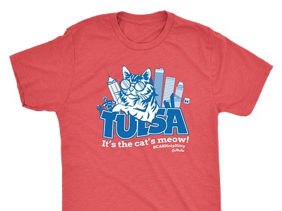 Cashnipkitty Shirt cat fundraising homeless illustration meow money oklahoma tourism tulsa