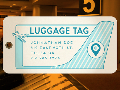 Luggage Tag airport location plane tag travel