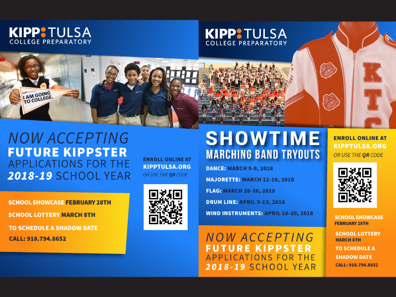 KIPP Tulsa Student Recruitment Fliers college band recruitment student tulsa