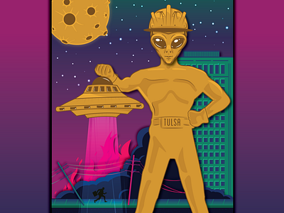 Alien Tulsa Driller Poster