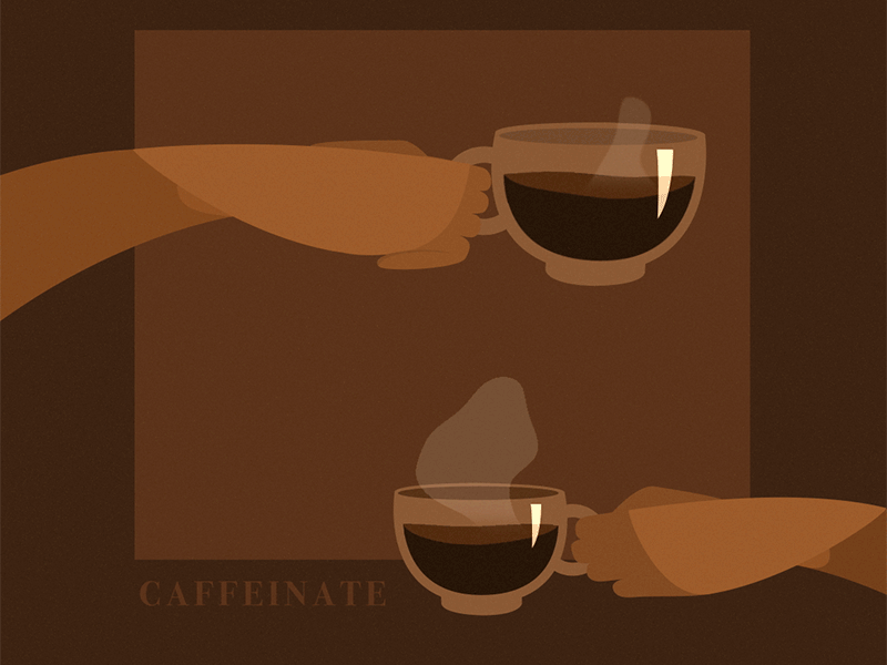 Caffeinate adobe after effects animated illustration animation caffeinated coffee design freelance illustrator illustration illustrator minimal illustration minimalillustration minimalism vector