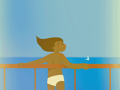 Farewell Summer adobe animated illustration animation art characterillustration farewell summer freelance illustrator illustration illustrator minimal illustration minimalillustration sea vector