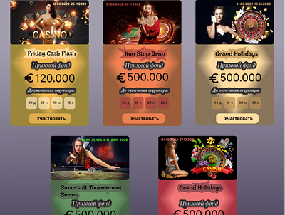 Redesign of the casino website page design figma illustration ui ux website