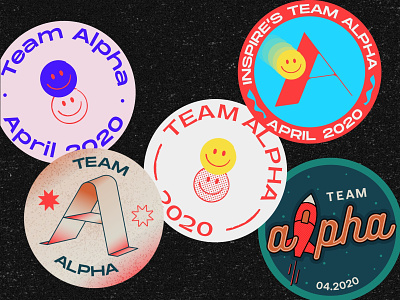 Team Alpha Stickers Part II emoji graphic design illustration launch pangrampangram smiley spaceship stickers type typeface typography vector