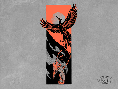 Breaking Free art bird digital art flying freedom illustration illustrator logomark phoenix procreate yin yang